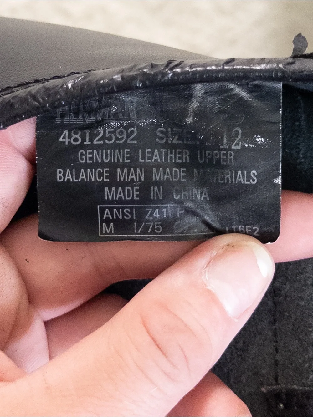Vintage Herman Survivors Black Leather Steel Toe Biker Boots Size 12